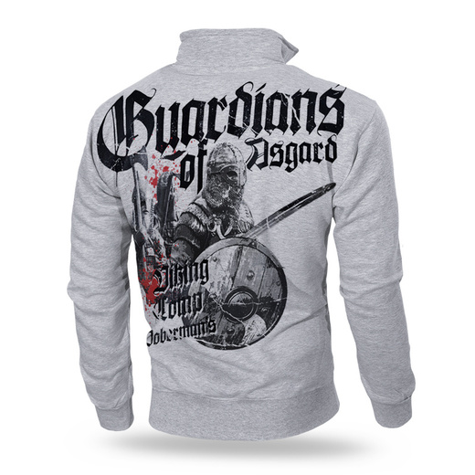 Bluza rozpinana Dobermans Aggressive "Guardians of Asgard BCZ197" - szara