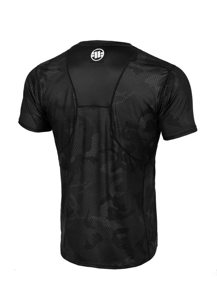 Koszulka Sportowa Mesh PIT BULL  Performance PRO "Net Camo NEW LOGO II" - all black camo