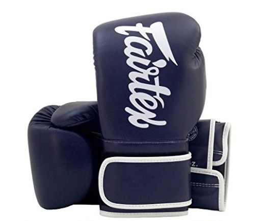 FAIRTEX BGV14 boxing gloves (blue/white piping) &quot;Microfiber&quot; &quot;K&quot;