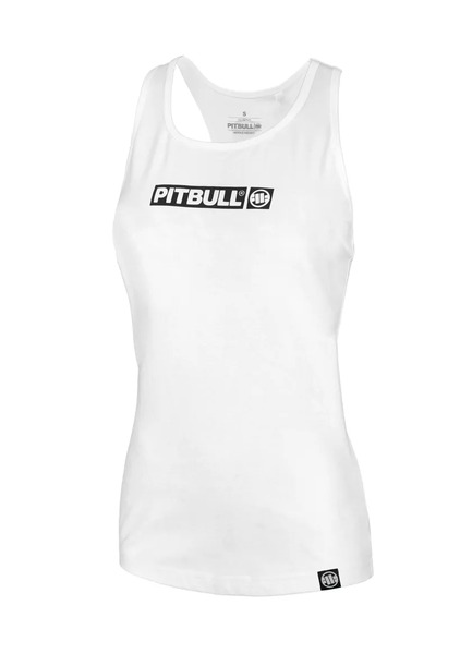 Women&#39;s slim fit tank top PIT BULL HILLTOP - white