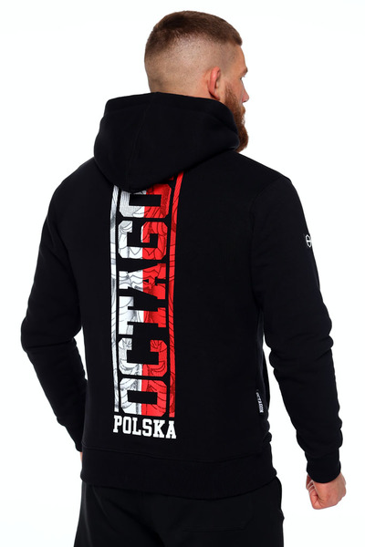 Bluza z kapturem Octagon "Polska" - czarna