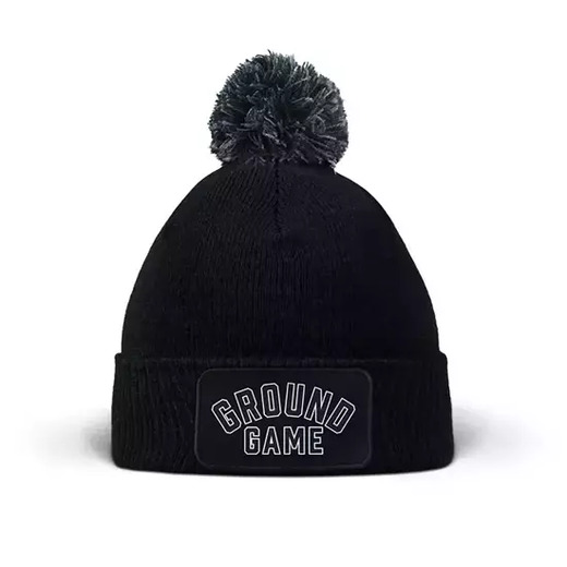 Ground Game &quot;Classic&quot; Winter Pompom Hat - Black