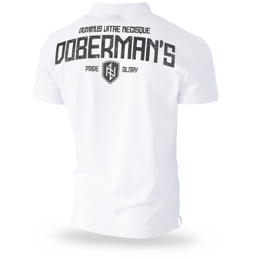 Dobermans Aggressive Polo T-shirt &quot;PRIDE GLORY TSP285&quot; - white