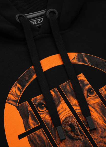 Men&#39;s hoodie PIT BULL &quot;ORANGE DOG&quot; - black