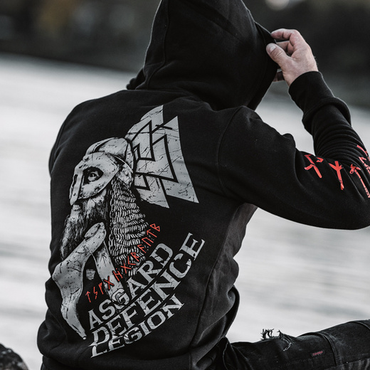 Dobermans Aggressive &quot;Asgard Defense Legion BZ288&quot; zip-up sweatshirt - black