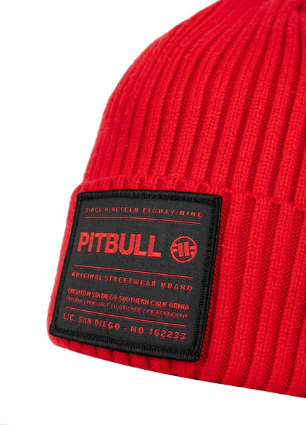 PIT BULL &quot;DOCK&quot; winter hat - red