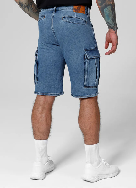 Pit Bull Classic Wash Deerhorn denim cargo shorts 