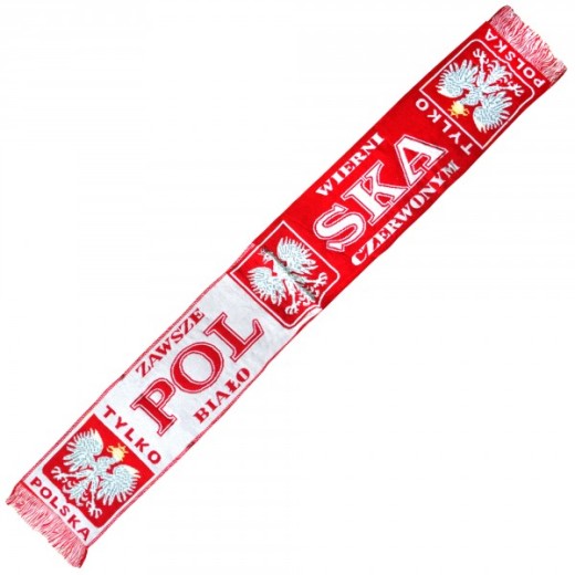 Poland Red and White Eagle Scarf