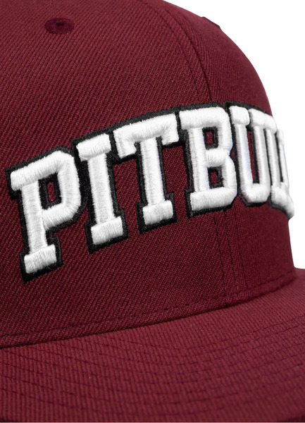 PITBULL snapback cap - burgundy