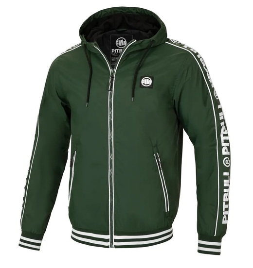 Men&#39;s transitional jacket with hood PIT BULL &quot;WHITEWOOD&quot; - green