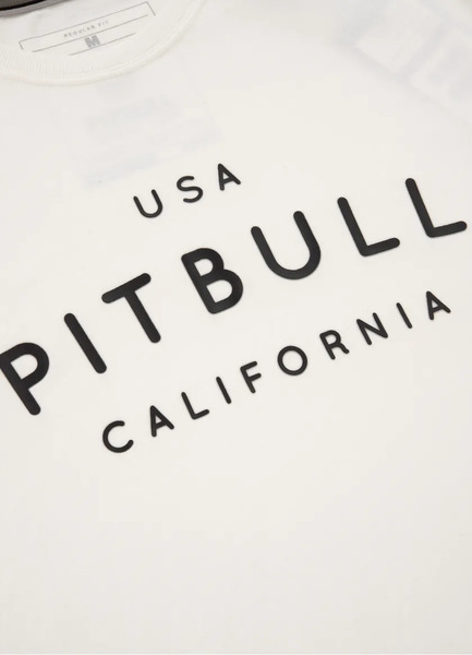 Pit Bull Garment Washed USA California men&#39;s T-shirt - white