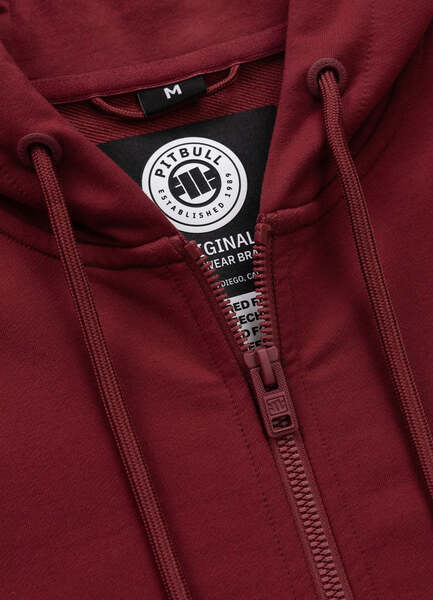 PIT BULL TAPE NUGGET zip-up hoodie - burgundy