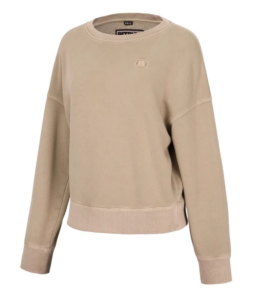 Women&#39;s classic sweatshirt WASHED PIT BULL &quot;MANZANITA&quot; - brown