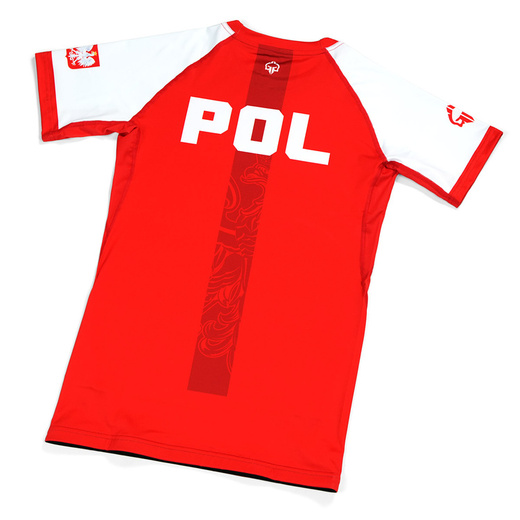 Rashguard Shortsleeve Ground Game POLSKA 2.0 - red