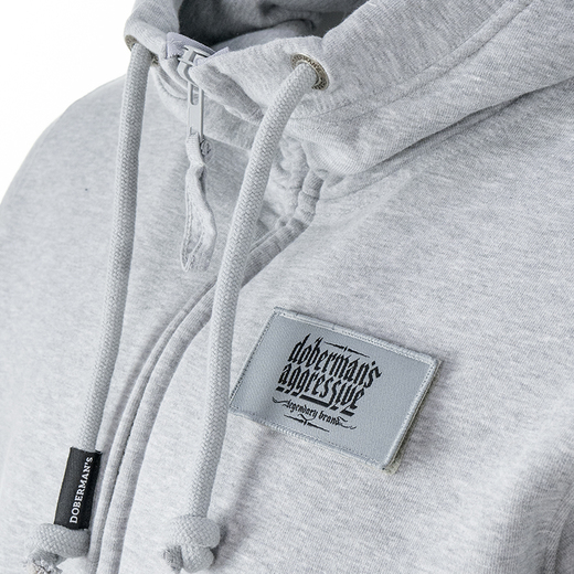 Dobermans Aggressive Zip Hoodie &quot;Effort Performance BZK261&quot; - gray