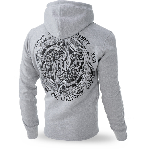 Dobermans Aggressive Zip Hoodie &quot;Mystical Circle BZ253&quot; - gray