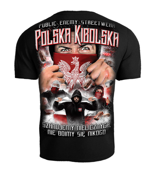 T-shirt &quot;Polska Kibolska&quot; streetwear - black