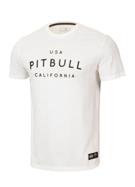 Pit Bull Garment Washed USA California men&#39;s T-shirt - white