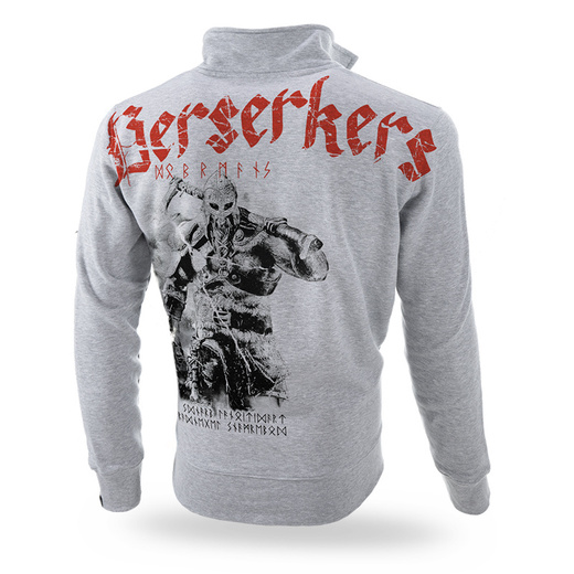 Dobermans Aggressive zip-up sweatshirt &quot;BERSERKERS BCZ127&quot; - gray