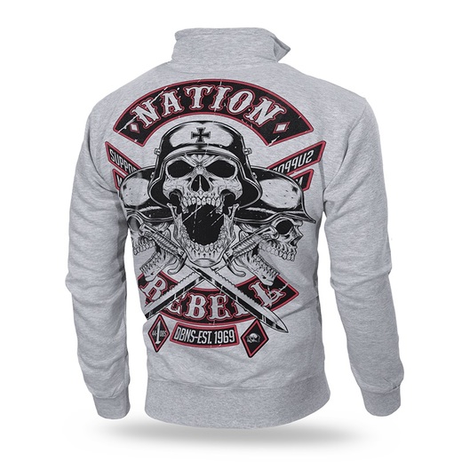 Bluza rozpinana Dobermans Aggressive "Nation Rebell BCZ184" - szara