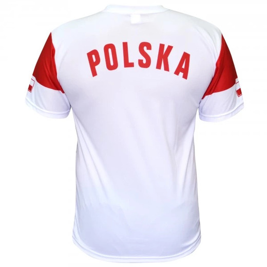 Children&#39;s football T-shirt &quot;Poland&quot; - white