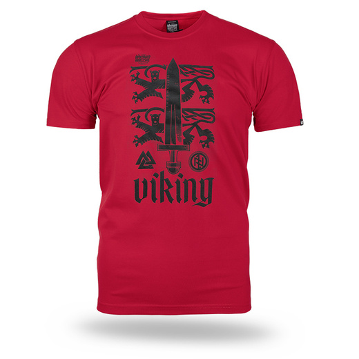 T-shirt Dobermans Aggressive &quot;VIKING LION&quot; TS371C - red