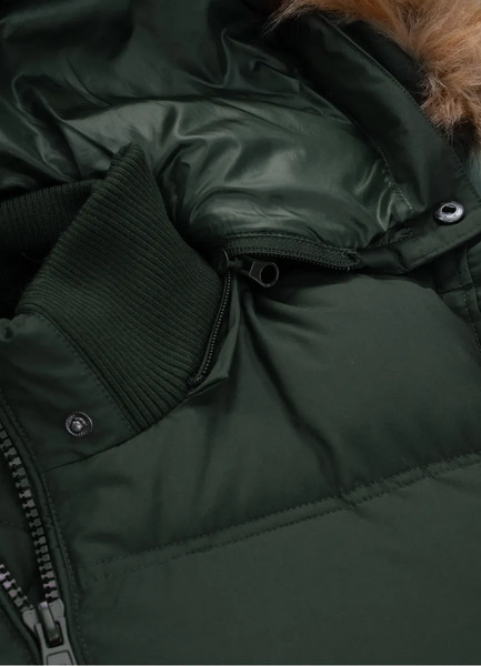 PIT BULL &quot;BURNT&quot; quilted winter jacket with hood - olive