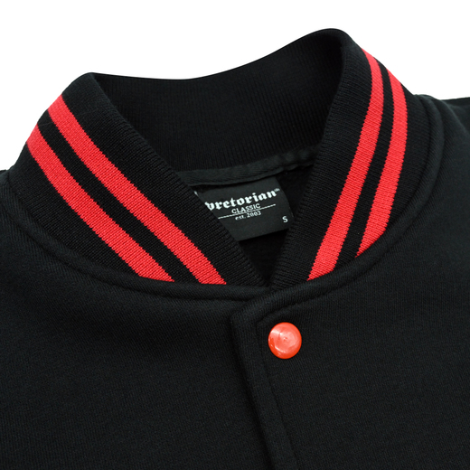 Sweat jacket baseball "Est. 2003" - black/red