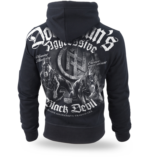 Dobermans Aggressive Zip Hoodie &quot;Black Devil BZ198&quot; - black