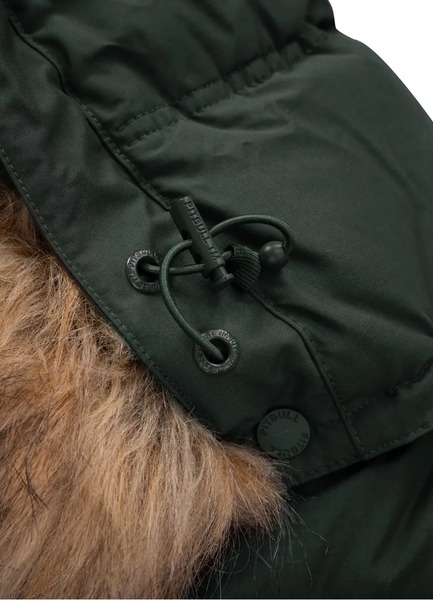 PIT BULL &quot;BURNT&quot; quilted winter jacket with hood - olive