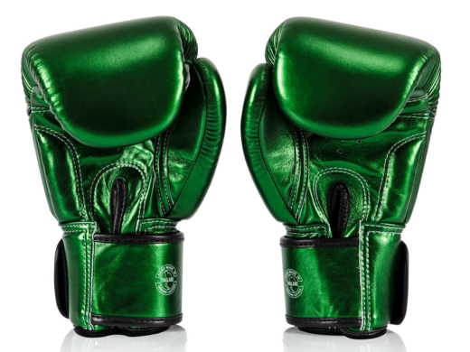 FAIRTEX BGV22 BOXING GLOVES (metallic green) + &quot;K&quot; bag