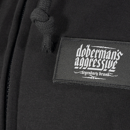 Dobermans Aggressive &quot;Classic Logo BZK322&quot; zip-up hoodie - black