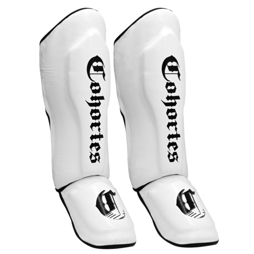 Leather shin and foot protectors Cohortes &quot;Magna Armis&quot; - white