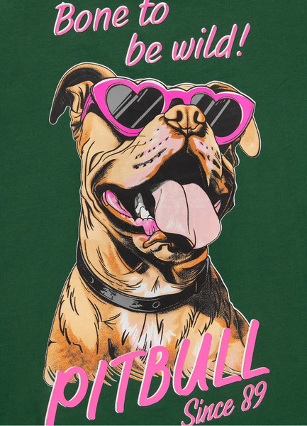 PIT BULL &quot;SUNGLASSES DOG&quot; women&#39;s t-shirt - green