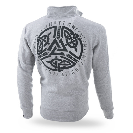 Dobermans Aggressive &quot;North Valknut BCZ324&quot; zip-up sweatshirt - gray