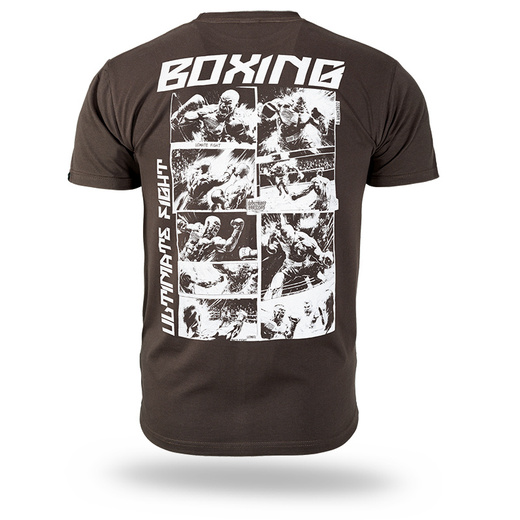 T-shirt Dobermans Aggressive &quot;COMICS BOXING&quot; TS359F - brown