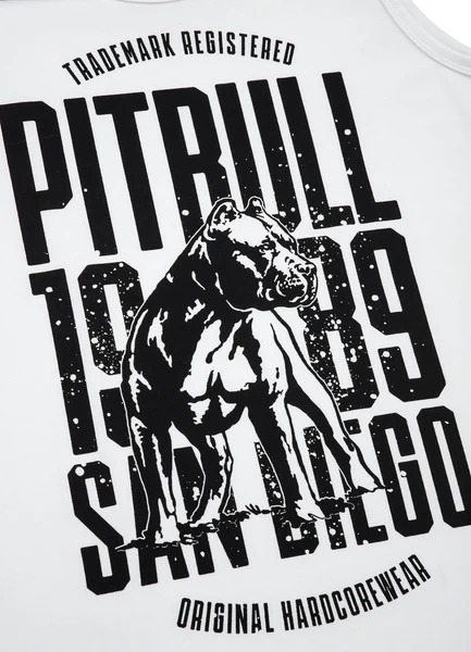 Tank Top koszulka PIT BULL "San Diego" Slim Fit Lycra - biały