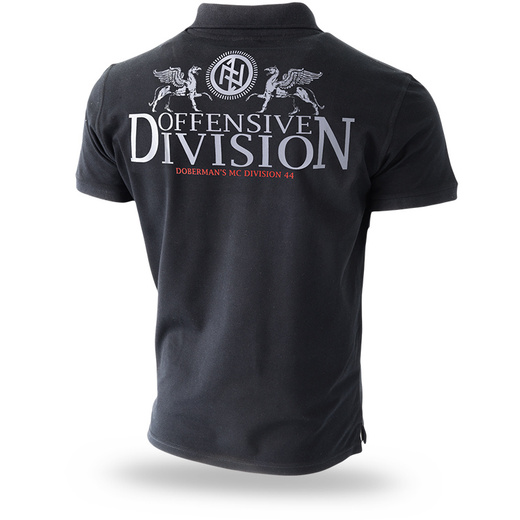 Dobermans Aggressive Polo T-shirt &quot;GRIFFINS DIVISION TSP233&quot; - black