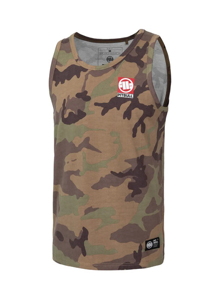 Pit Bull Slim Fit Small Hilltop Men&#39;s Tank Top - Woodland Camo