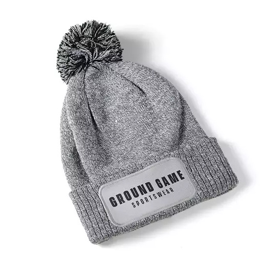 Ground Game &quot;TYPO&quot; Winter Pompom Hat - Gray