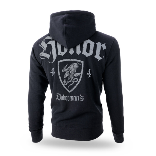 Dobermans Aggressive &quot;Honor BZ301&quot; zip-up sweatshirt with hood - black