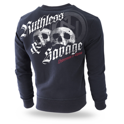 Dobermans Aggressive &quot;CLASSIC RUTHLESS&amp;SAVAGE&quot; sweatshirt BC199 - black