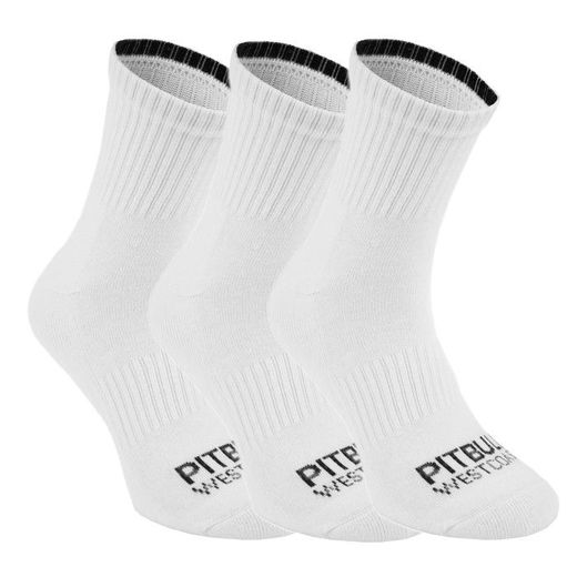 Thick PIT BULL &quot;Highankle&quot; TNT Thick socks 3 pack - white