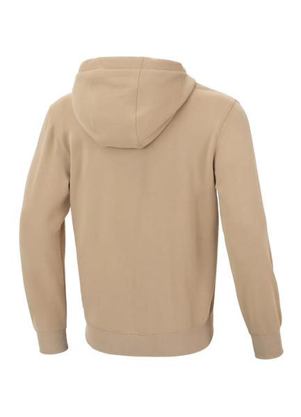 Men&#39;s Zip Hoodie PIT BULL Terry Small Logo - Sand