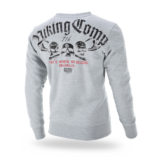 Dobermans Aggressive sweatshirt &quot;CLASSIC MY VALHALLA&quot; BC272 - gray