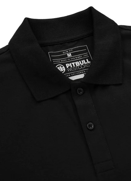 Polo Koszulka PIT BULL Jersey 210 "Logo" - czarna