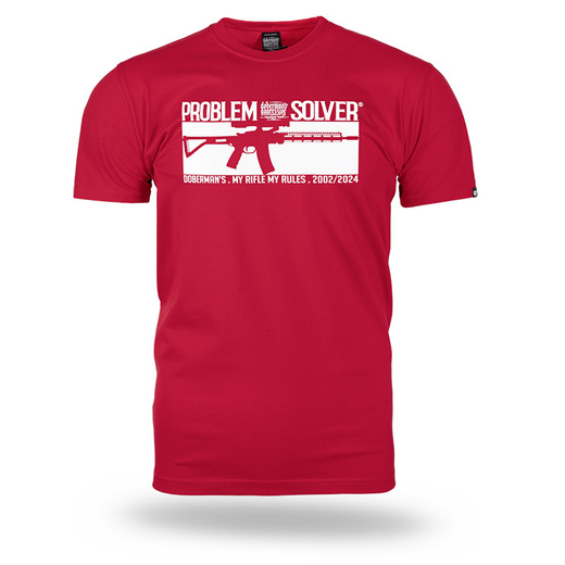 T-shirt Dobermans Aggressive &quot;PROBLEM SOLVER&quot; TS331 - red