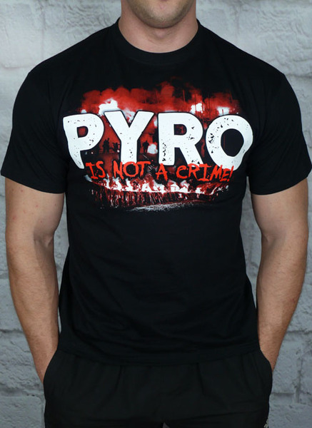 T-shirt &quot;No Pyro? No Party!&quot; streetwear - black