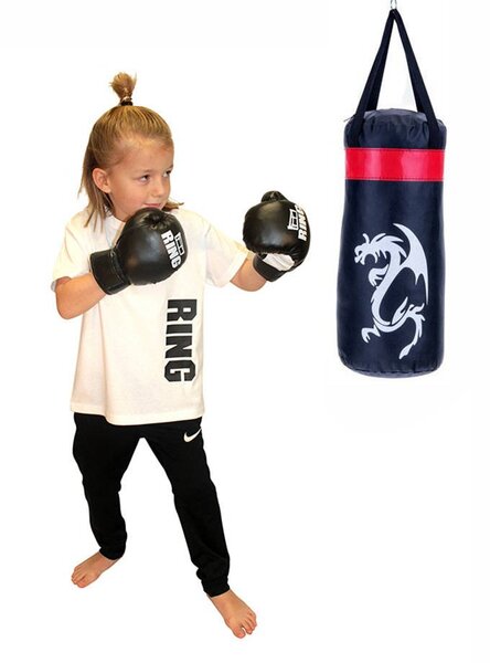 Boxing set for children 50 cm bag and Black Ring gloves