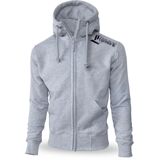 Dobermans Aggressive zip-up hoodie &quot;LEGIONS OF THE NORTH BZ222&quot; - gray